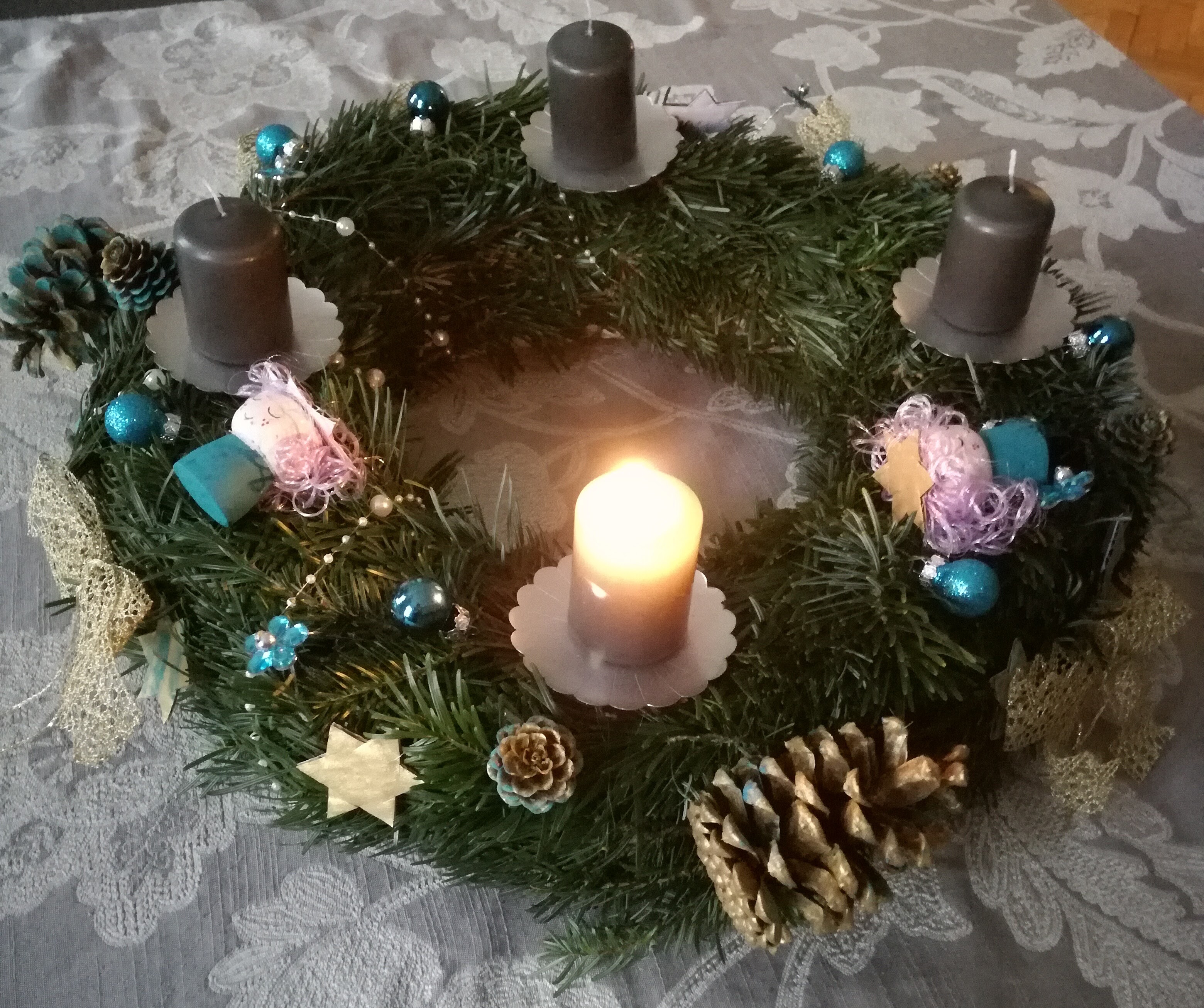 Kinder-Adventkranzbinden